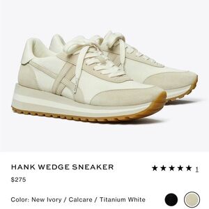 Hank Wedge Sneakers Tory Burch NWT, Box and Bag